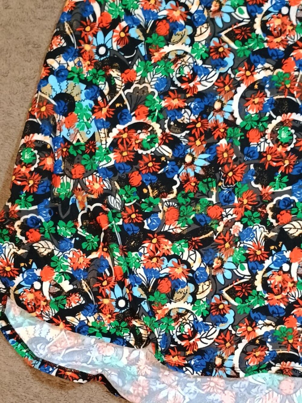 LuLaRoe/Carly Dress/Womens XS Floral Swing High Low Pocket NWT Comfy Travel Dres - Picture 5 of 11